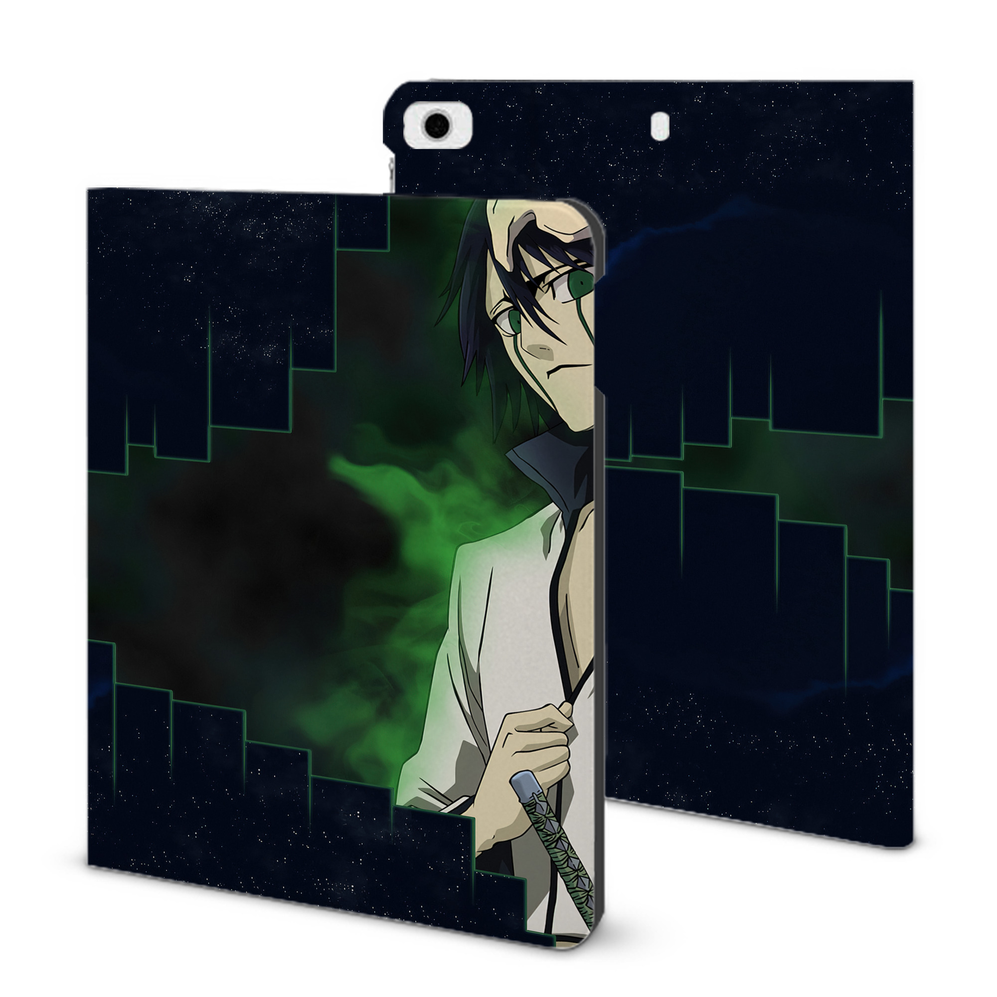 （画像用） ブリーチ BLEACH IPad ケース ブック型 PUレザー TPU 耐衝撃 軽量 薄型 ペン収納なし 全面保護 IPad 各モデル対応
